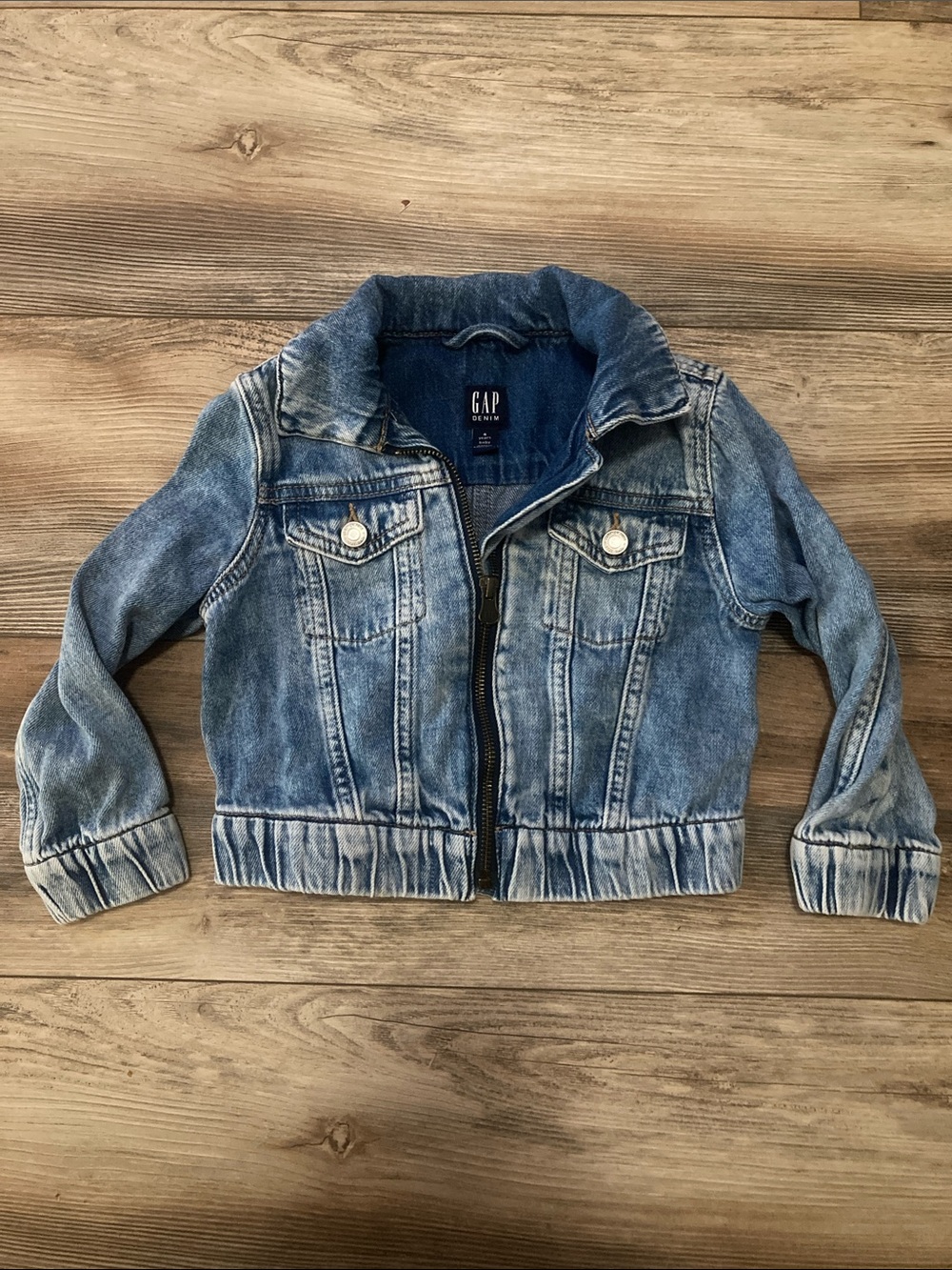 Gap Denim Full Zip Jacket Size 4 Unisex